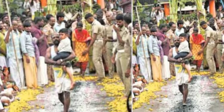 கோபி அருகே பச்சைநாயகி அம்மன் கோவில் குண்டம் திருவிழா பக்தர்கள் தீ மிதித்து நேர்த்திக்கடன்!