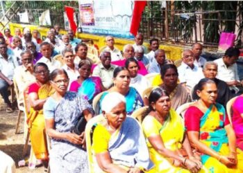 ஓய்வூதியர்கள் போர்க்கொடி 2025 பென்சன் சட்டத் திருத்தத்தை வாபஸ் பெற விருதுநகரில் தர்ணா