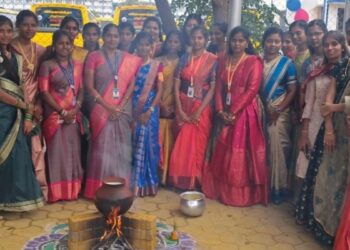 விவேகானந்தா மகளிர் கல்லூரியில் சங்கத்தமிழர் மரபுப்படி பொங்கல் விழா