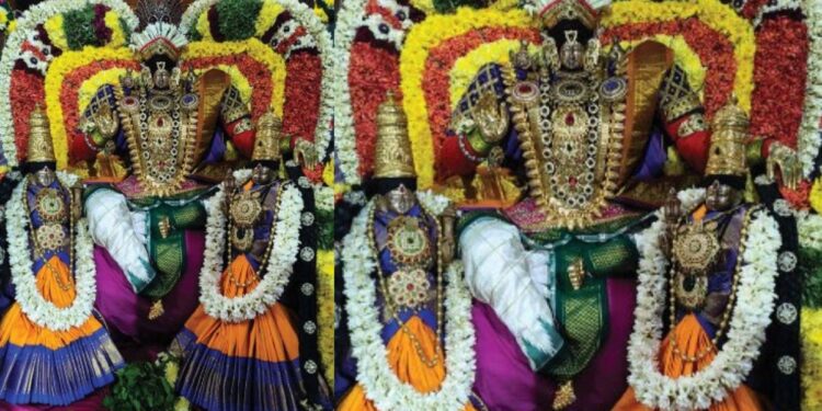 தஞ்சை நாலுகால் மண்டபத்தில் பிரசன்ன வெங்கடேச பெருமாள் எழுந்தருளல் -‘கோவிந்தா’ முழக்கமிட்டு வழிபாடு.