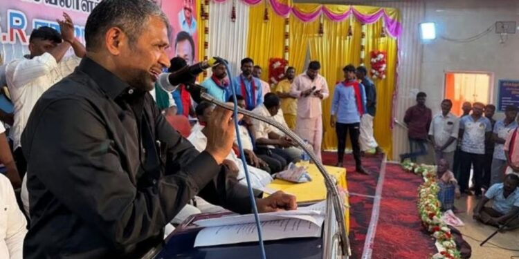 இரட்டை இலக்கத் தொகுதிகளே இலக்கு, ஸ்ரீவில்லிபுத்தூரில் விசிக பொதுச்செயலாளர் வன்னியரசு அதிரடி பேட்டி.