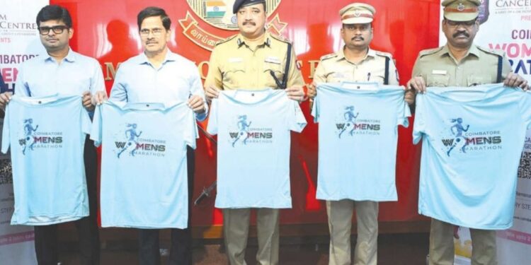 கோவையில் பிப்ரவரி 22-ல் ஜெம் அறக்கட்டளையின் பிரம்மாண்ட மகளிர் மாரத்தான் லோகோவை வெளியிட்டார் மாநகர ஆணையர்