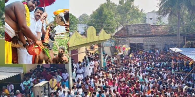 ரெட்டியபட்டியில் கோலாகலமாக நடந்த மகா குடமுழுக்கு விழாவில் பக்தி வெள்ளத்தில் மிதந்த ஆயிரக்கணக்கான பக்தர்கள்!