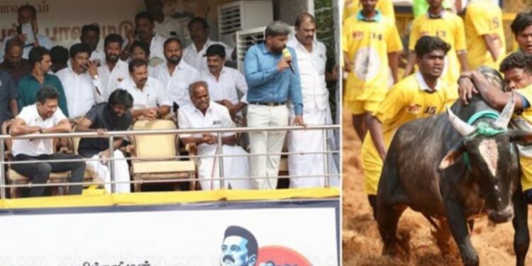 பாலமேடு ஜல்லிக்கட்டைத் தொடங்கி வைத்தார் உதயநிதி ஸ்டாலின்