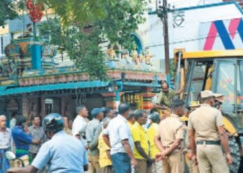 சாஸ்த்ரா பல்கலைக்கழக ஆக்கிரமிப்பில் இருந்த 31.37 ஏக்கர் அரசு நிலம் மீட்பு வருவாய்த்துறை நடவடிக்கை!