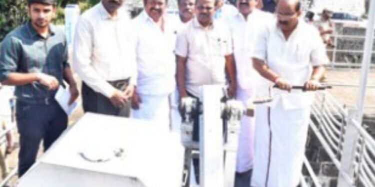 பரப்பலாறு அணையிலிருந்து பாசனத்திற்காகத் தண்ணீர் திறப்பு