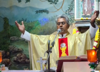 திருவாரூர் அந்தோனியார் ஆலயத்தில்2026 புத்தாண்டு சிறப்பு திருப்பலி எளியவர்களுக்கு நலத்திட்டகொண்டாட்டம்