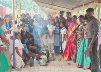 ஆசிரியர்களின் கும்மியாட்டம்,கோலப்போட்டி&உற்சாகமாக கொண்டாடப்பட்ட தருமபுரம்ஆதீன சமத்துவ பொங்கல் விழா