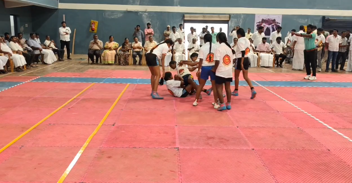 திருவாரூரில் மாவட்ட அளவிலான திராவிட பொங்கல் விளையாட்டு போட்டி பூண்டி கலைவாணன் தொடங்கி வைத்தார்