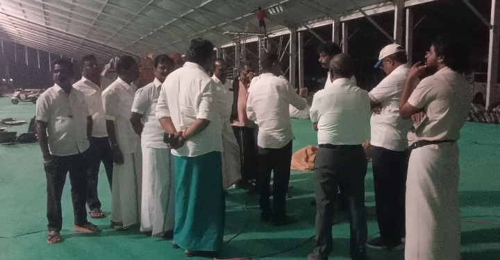 செங்கல்பட்டு மோடி பங்கேற்கும் தேசிய ஜனநாயகக் கூட்டணியின் பொதுக் கூட்டம்  வினோஜ் P.செல்வம் நிர்வாகிகள் பணிகளை ஆய்வு