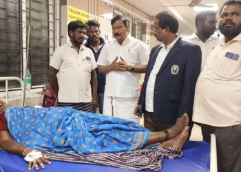 பெரியபாளையம் அருகே ஆட்டோ மீது அரசுப் பேருந்து மோதிய விபத்தில் 6 பெண்கள் காயமடைந்து திருவள்ளூர் அரசு மருத்துவ மனையில் சிகிச்சை