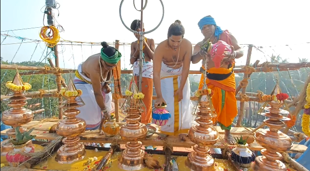 திருப்புங்கூரில் நந்தி பகவான் விலகி நின்ற சௌந்தரநாயகி உடனுறை சிவலோகநாதசுவாமி கோயில் கும்பாபிஷேகவிழா