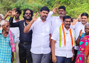 மகாத்மா காந்தி தேசிய ஊரக வேலை உறுதித் திட்டம் பெயர் மாற்றத்தை கண்டித்து 100 நாள் வேலை காங்கிரஸ் கட்சியினர் ஆர்ப்பாட்டம்