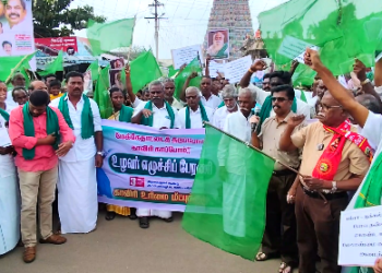 காவிரியின் குறுக்கே கர்நாடக அரசு மேகதாத்அணை கட்ட தொடர்ந்து முயற்சி மேற்கொள்வதை கண்டித்து பெ.மணியரசன் பேட்டி