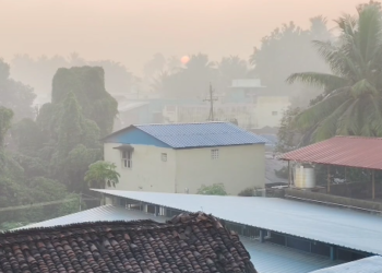 மயிலாடுதுறை மாவட்டத்தில் கடும் பனிமூட்டம், பொழுது விடிந்து பல மணி நேரங்களுக்கு பிறகும் பனிப்பொழிவு