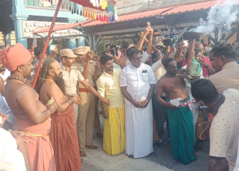 திருக்கடையூர் அருள்மிகு அபிராமி அம்மனுக்கு தைஅம்மாவாசையை முன்னிட்டு 1008 பால்குட அபிஷேகம்