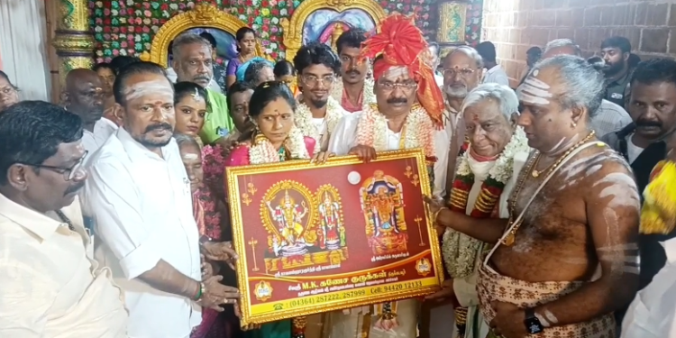 உலக பிரசித்தி பெற்ற திருக்கடையூர் கோவிலில் நடிகர் ரஜினிகாந்த் அண்ணன் சத்ய நாராயணா சாமி தரிசனம்