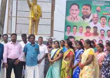 கட்டுமான அணி கிளை திறப்பு விழா – அம்பேத்கர் சிலைக்கு மாலை அணிவித்து மரியாதை