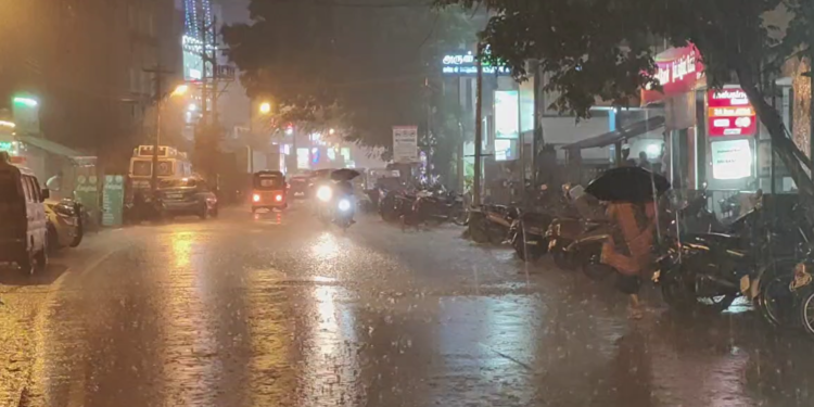 மயிலாடுதுறை மாவட்டத்தில் பலத்த மழை – சம்பா பயிர்கள் பாதிக்கப்படும் அபாயம் உள்ளதால் விவசாயிகள் கவலை