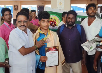 மாநில அளவிலான குத்துச்சண்டை போட்டி – ஊர் திரும்பிய மாணவனுக்கு உற்சாக வரவேற்பு