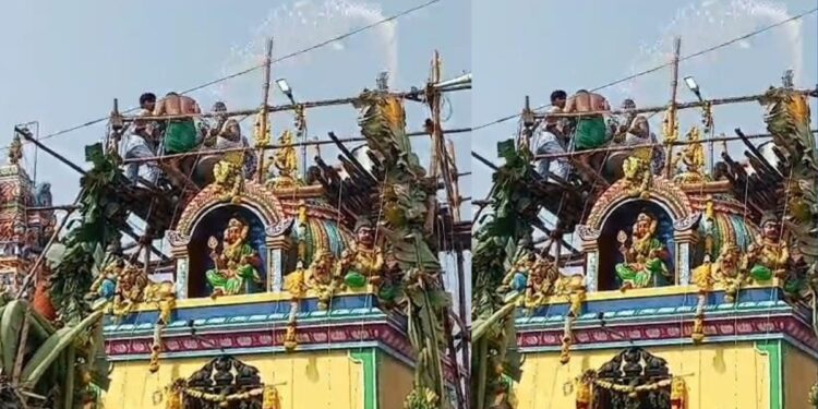 சித்தரேவு பகவதி அம்மன் கோவில் கும்பாபிஷேகம் கோலாகலம்: புனித நீரால் நனைந்த குப்பி நாயக்கன் பட்டி!
