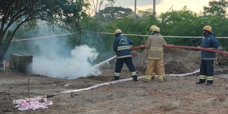 திருவாரூர் கெயில் இந்தியா & அதானி டோட்டல் கேஸ் நிறுவனம் சார்பில் தீ தடுப்பு ஒத்திகை 