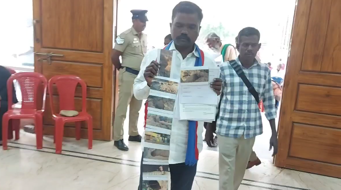 சோமலாபுரம் பாலாற்றில் மாட்டுவண்டிகள் மூலமாக மணல்கொள்ளையில் ஈடுபடும் நபர்களுக்கு துணைபோகும் VAOமீது நடவடிக்கைஎடுக்க மனு