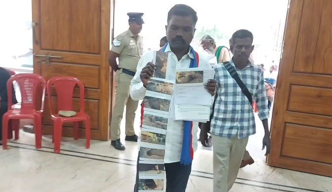 சோமலாபுரம் பாலாற்றில் மாட்டுவண்டிகள் மூலமாக மணல்கொள்ளையில் ஈடுபடும் நபர்களுக்கு துணைபோகும் VAOமீது நடவடிக்கைஎடுக்க மனு