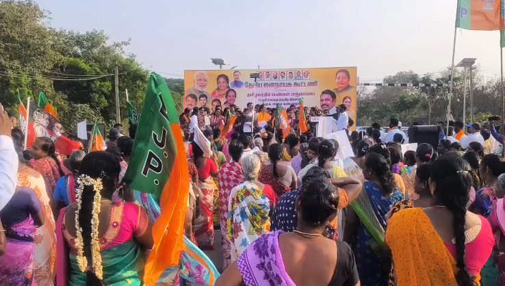 திமுக அரசை கண்டித்து திருவள்ளூரில் பாஜகவின் மகளிர் அணியினர் கண்டன ஆர்பாட்டம்