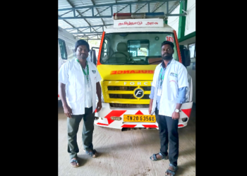 மன்னார்குடி அருகே 108 ஆம்புலன்சில் நிறை மாத கர்ப்பிணி பெண்ணுக்கு சுகப்பிரசவமாகி ஆண்குழந்தை பிறந்தது