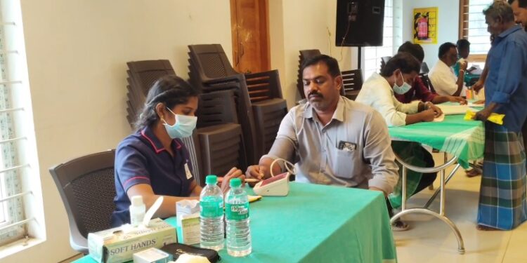 திருவாரூர் அருகே இலவச இருதயம் மற்றும் சிறப்பு பொது மருத்துவ முகாம்