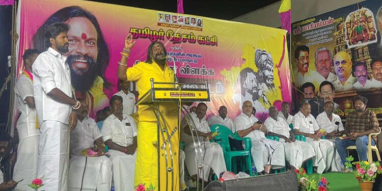 நத்தத்தில் அதிரடி முழக்கம்: ‘அரசியல் அதிகாரம் மீட்பு’ மாநாட்டுத் தீர்மானங்களை விளக்கி தமிழர் தேசம் கட்சித் தலைவர் கே.கே. செல்வக்குமார் ஆவேச உரை!