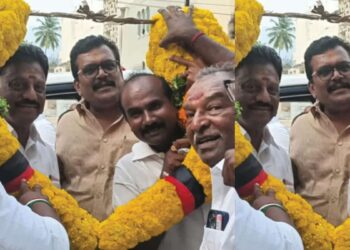 திமுகவில் இணைந்த முன்னாள் முதல்வர் ஓ.பி.எஸ் – போடியில் ஆளுயரமாலை அணிவித்து உற்சாக          வரவேற்பு!