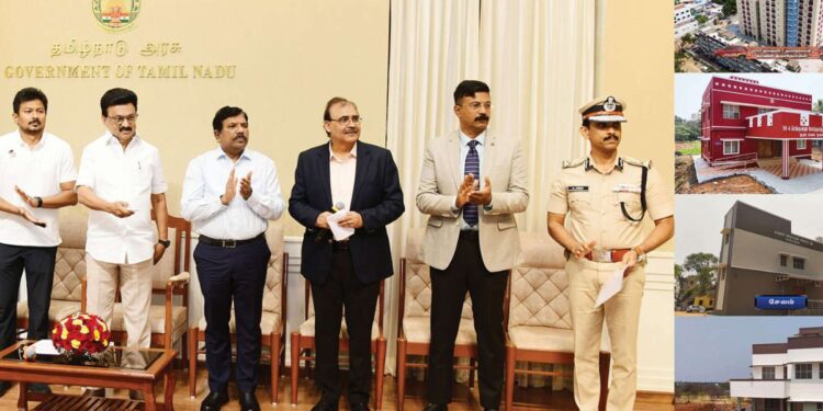 “காவல்துறைக்குக் கவசமாகும் அரசு!” – ரூ.91 கோடியில் புதிய குடியிருப்புகள், ஸ்மார்ட் வகுப்பறைகளைத் திறந்து வைத்தார் முதல்வர் ஸ்டாலின்!