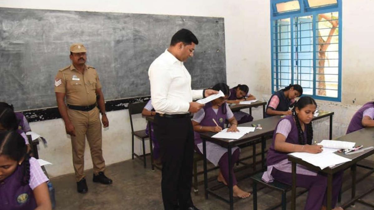 பிளஸ்-2 பொதுத்தேர்வு மையத்தில் பிரவீன்குமார் அதிரடி ஆய்வு – மாணவர்களுக்குவாழ்த்து!