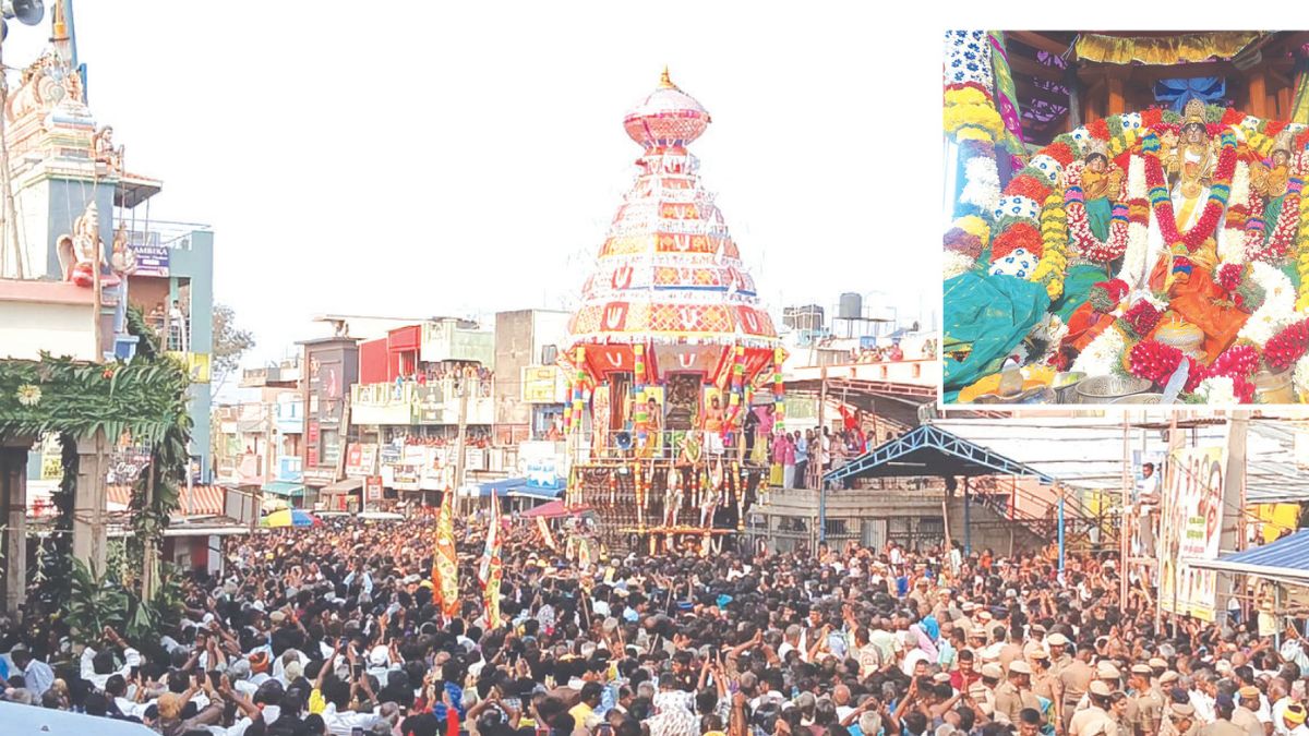 “ரங்கா… கோவிந்தா…” முழக்கம் விண்ணைப் பிளக்க காரமடை அரங்கநாதர் தேரோட்டம்: லட்சக்கணக்கான பக்தர்கள் வடம் பிடித்து வழிபாடு!