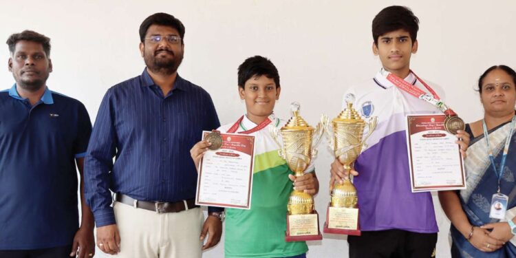 திண்டுக்கல்லை வீழ்த்தி மாநில அளவில் தங்கம் வென்று திருப்பூர் ப்ரண்ட்லைன் பள்ளி மாணவர்கள் சாதனை!