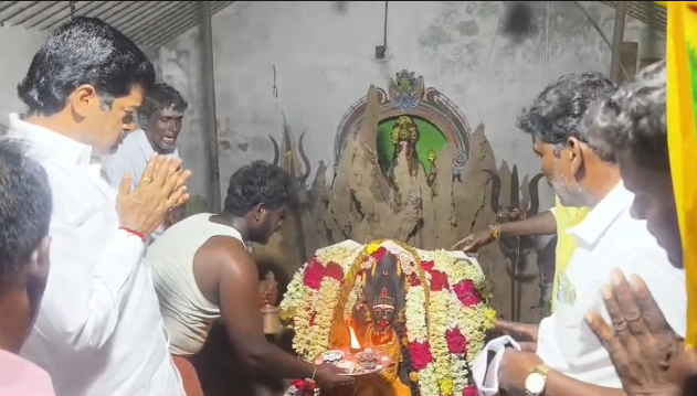 தமிழ்நாடு முதலமைச்சர்M.K.ஸ்டாலின் அவர்களின் 73-பிறந்தநாளை முன்னிட்டு அங்காளபரமேஸ்வரி கோவில் மயானகொள்ளை விழா