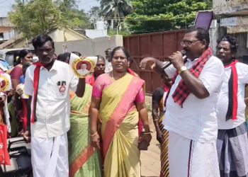 தமிழகத்திலேயே முதன்முறையாக வேட்பாளர் அறிவிப்பு வருமுன் காளி கடைவீதியில் DMK உதயசூரியன் சின்னத்திற்கு வாக்கு சேகரிப்பு