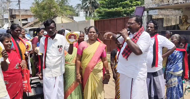 தமிழகத்திலேயே முதன்முறையாக வேட்பாளர் அறிவிப்பு வருமுன் காளி கடைவீதியில் DMK உதயசூரியன் சின்னத்திற்கு வாக்கு சேகரிப்பு