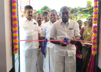 திருவாரூர் ஒன்றிய பகுதிகளில் பாலம், பள்ளி கட்டிடம் உள்ளிட்ட கட்டிடங்களை திருவாரூர் பூண்டி.கலைவாணன் திறந்தார்