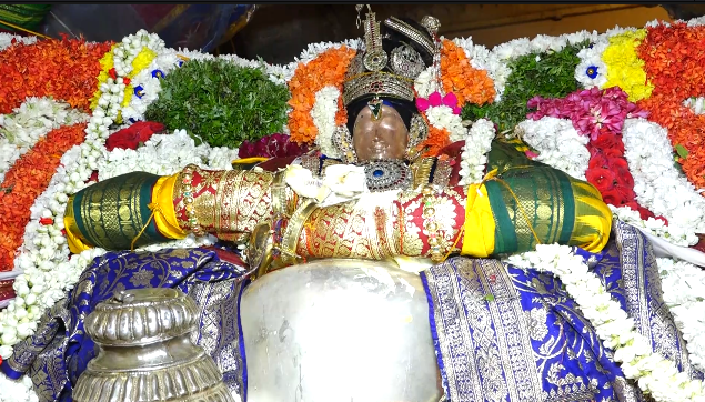 மன்னார்குடி வெண்ணைத்தாழி திருவிழா ராஜகோபால சுவாமி மீது வெண்ணை அடித்து வழிபாடு