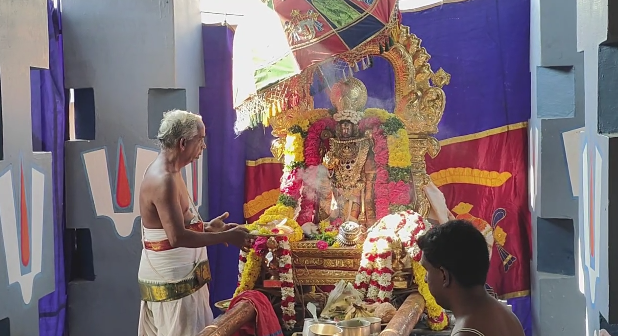 1500 ஆண்டுகள் பழமை வாய்ந்த திருஇந்தளூர் பரிமளரங்கநாதர் பங்குனி உத்திர உற்சவம் கருட கொடியேற்றவிழா