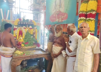 ஆவடி அருகே பழமை வாய்ந்த ஆஞ்சநேயர் ஆலயத்தில் 10.008வடை மாலை அணிவித்துராம நவமி சிறப்பு பூஜை