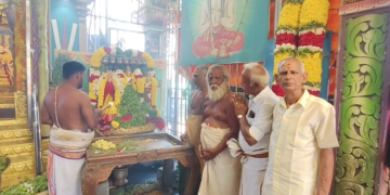 ஆவடி அருகே பழமை வாய்ந்த ஆஞ்சநேயர் ஆலயத்தில் 10.008வடை மாலை அணிவித்துராம நவமி சிறப்பு பூஜை