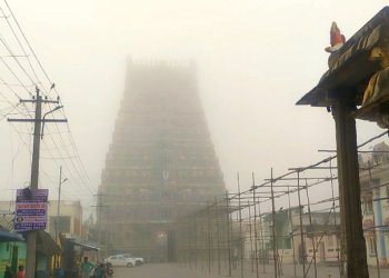 மன்னார்குடி & சுற்றுவட்டார பகுதிகளில் காலை கடும் பணியின் காரணமாக வாகன ஓட்டிகளுக்கு சிரமம்