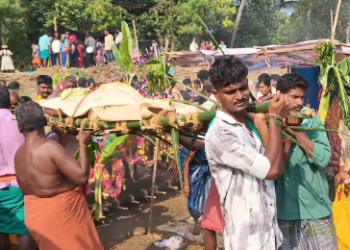 வலங்கைமான் மகா மாரியம்மன் ஆலயத்தில் பாடை காவடி திருவிழா