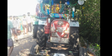 சீர்காழி அருகே வாட்டர் டேங்கர் டிராக்டர் மோதி சைக்கிளில் சென்ற பள்ளி மாணவன் உயிரழப்பு போலீசார் விசாரணை