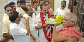 பூம்புகார் சட்டமன்றத்தொகுதிக்கு உட்பட்ட செம்பனார்கோவிலில் ADMK வேட்பாளர் பவுன்ராஜ் வாக்கு பிரச்சாரம்