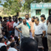தரங்கம்பாடி புதிதாக அமைக்கப்பட்டு வரும் நான்கு வழி சாலை மேம்பால பள்ளத்தில் இருசக்கர வாகனம் கவிழ்ந்து விபத்து